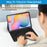 For Samsung Galaxy Tab S9 / S10 FE / S9 FE Detachable Bluetooth-Compatible Touchpad Keyboard Cover with S Pen Holder - Black - 6
