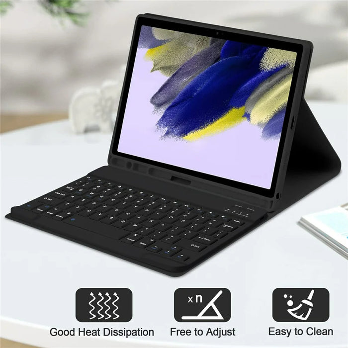 SK-X215 For Samsung Galaxy Tab A9+ Split Bluetooth-compatible Keyboard Leather Case + Dual Mode Mouse Set - Black - 3