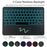 SK-205D For Samsung Galaxy Tab A8 10.5 (2022) Magnetic Detachable Bluetooth-compatible Keyboard Leather Case with RGB Backlit - Black+Black - 2