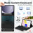 SK-205D For Samsung Galaxy Tab A8 10.5 (2022) Magnetic Detachable Bluetooth-compatible Keyboard Leather Case with RGB Backlit - Black+Black - 3