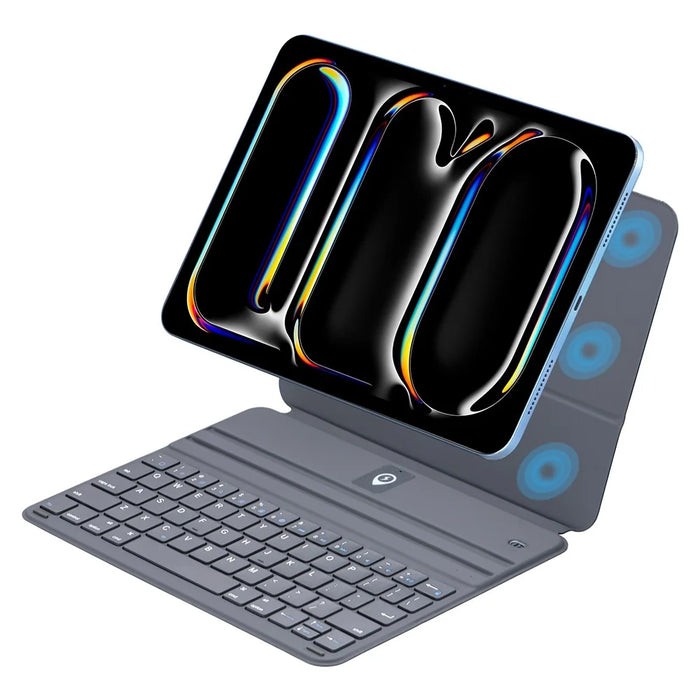 SK-1038 For iPad (2025) / 10.9 (2022) Ultra Thin Magnetic PU Leather Stand Case Bluetooth-Compatible Keyboard - 4