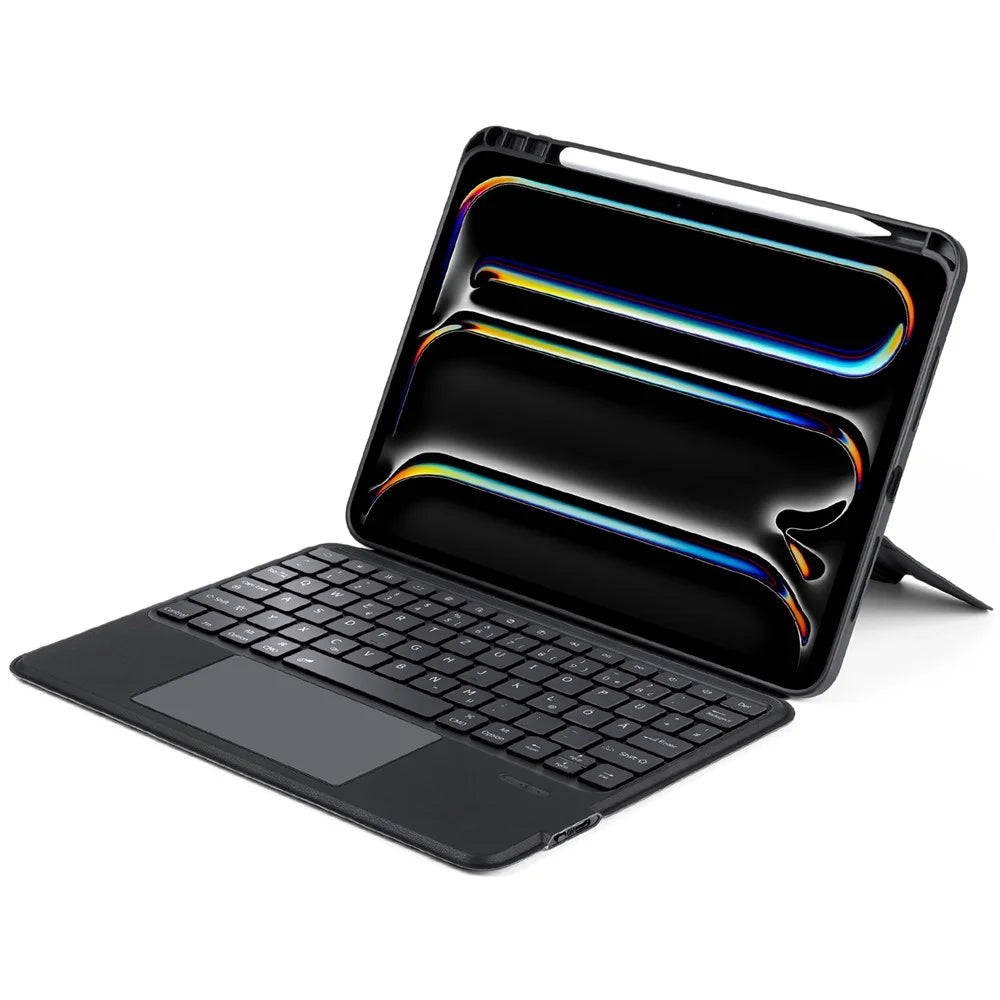 DUX DUCIS DK Series for iPad Pro 11 (2025) / 11 (2024) German Keyboard with Trackpad + Leather Stand Case - 2