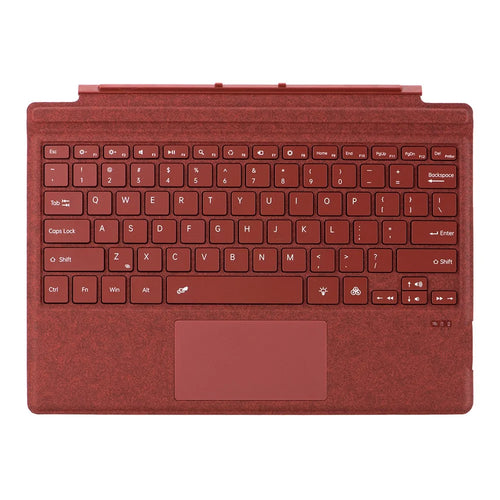 1089D For Microsoft Surface Pro 7+ / 7 / 6 / 5 / 4 / 3 Colorful Backlit Tablet Bluetooth-compatible Keyboard with Touchpad - Red - 1