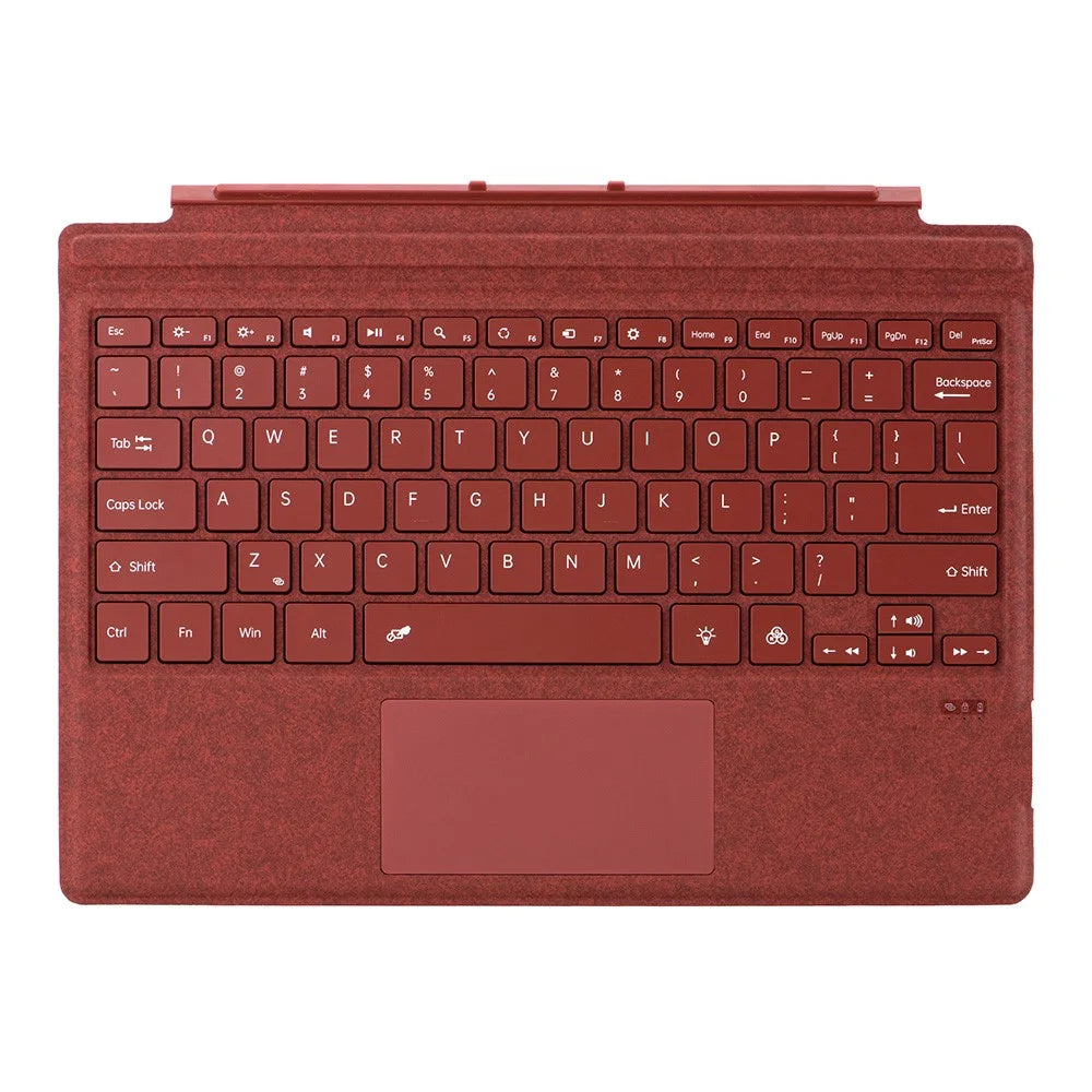 1089D For Microsoft Surface Pro 7+ / 7 / 6 / 5 / 4 / 3 Colorful Backlit Tablet Bluetooth-compatible Keyboard with Touchpad - Red - 1
