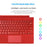 1089D For Microsoft Surface Pro 7+ / 7 / 6 / 5 / 4 / 3 Colorful Backlit Tablet Bluetooth-compatible Keyboard with Touchpad - Red - 6