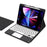 For iPad Air 11 (2026) / (2025) / (2024) / Air (2022) / (2020) / Pro 11 (2021) / (2020) / (2018) Tablet Cover Bluetooth-Compatible Keyboard - Black - 1