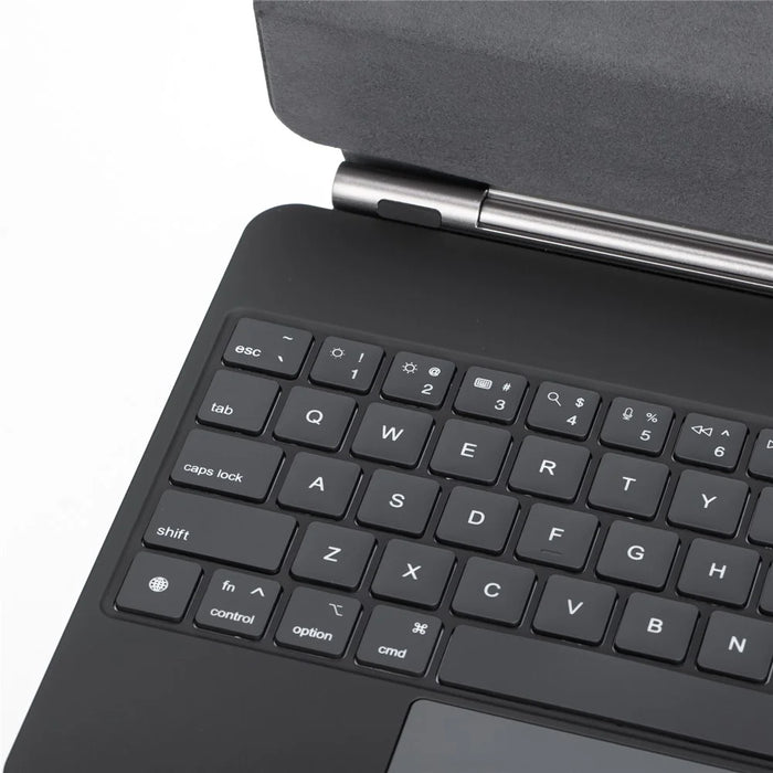 P13 For iPad Pro 11 (2024) Tablet Stand Case with Touchpad Floating Magnetic Keyboard - Black - 7