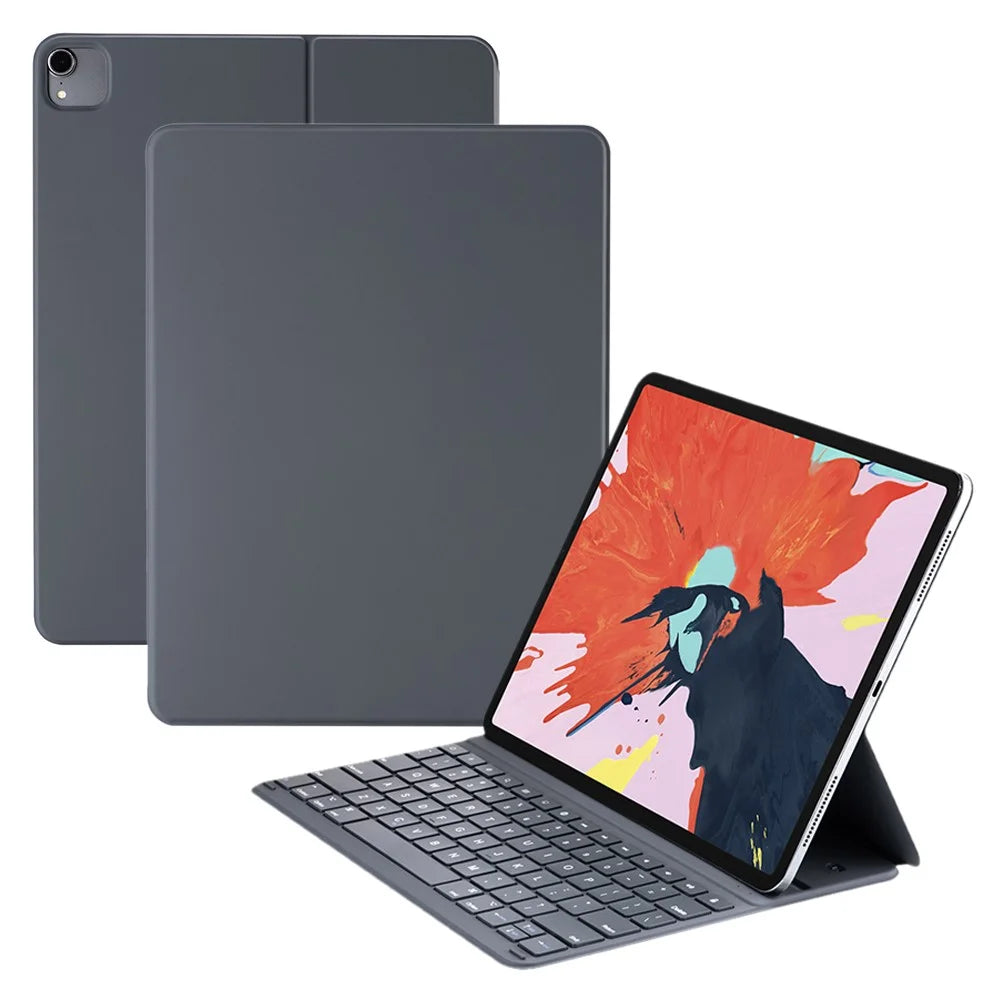 SK-1039 For iPad Pro 12.9 (2022) / (2021) / (2020) / (2018) Magnetic Tablet Leather Case Bluetooth-compatible Keyboard - 1