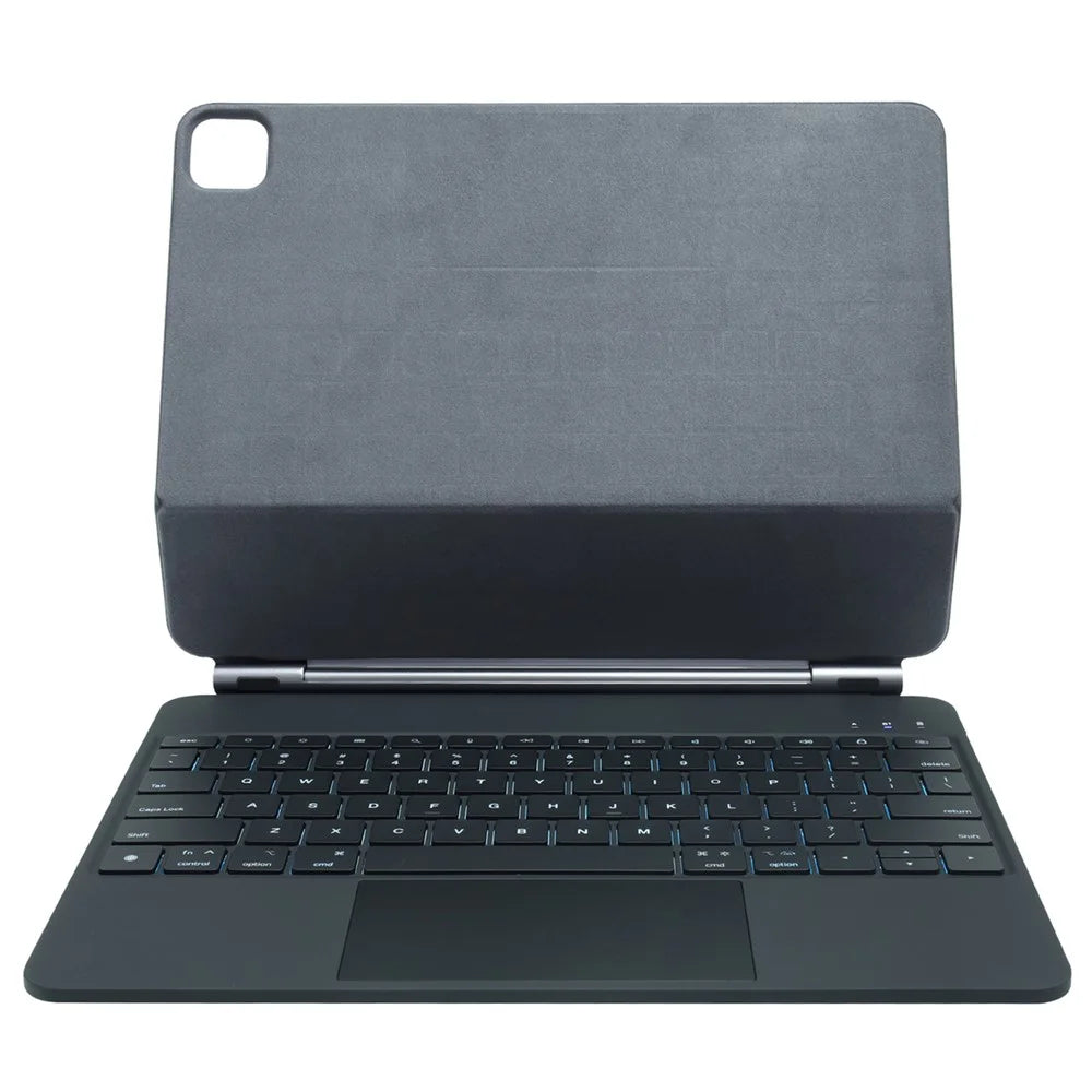 P129 For iPad Air 13 (2026) / (2025) / (2024) / Pro 12.9 (2022) / (2021) / (2020) Tablet Touchpad Floating Magnetic Keyboard - Black - 1