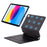 X8 For iPad (2025) / iPad 10.9 (2022) Magnetic Bluetooth-compatible Keyboard PU Leather Case with Touchpad and Backlit - Black - 2