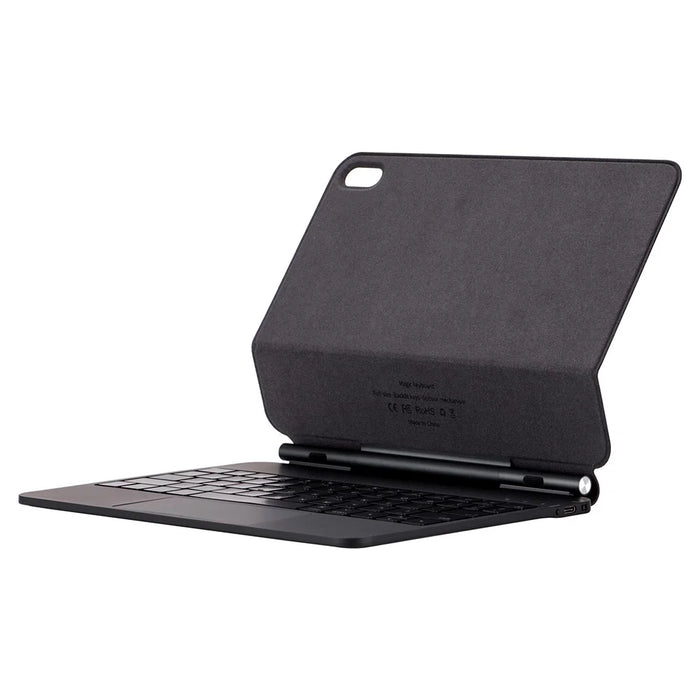 X8 For iPad (2025) / iPad 10.9 (2022) Magnetic Bluetooth-compatible Keyboard PU Leather Case with Touchpad and Backlit - Black - 3