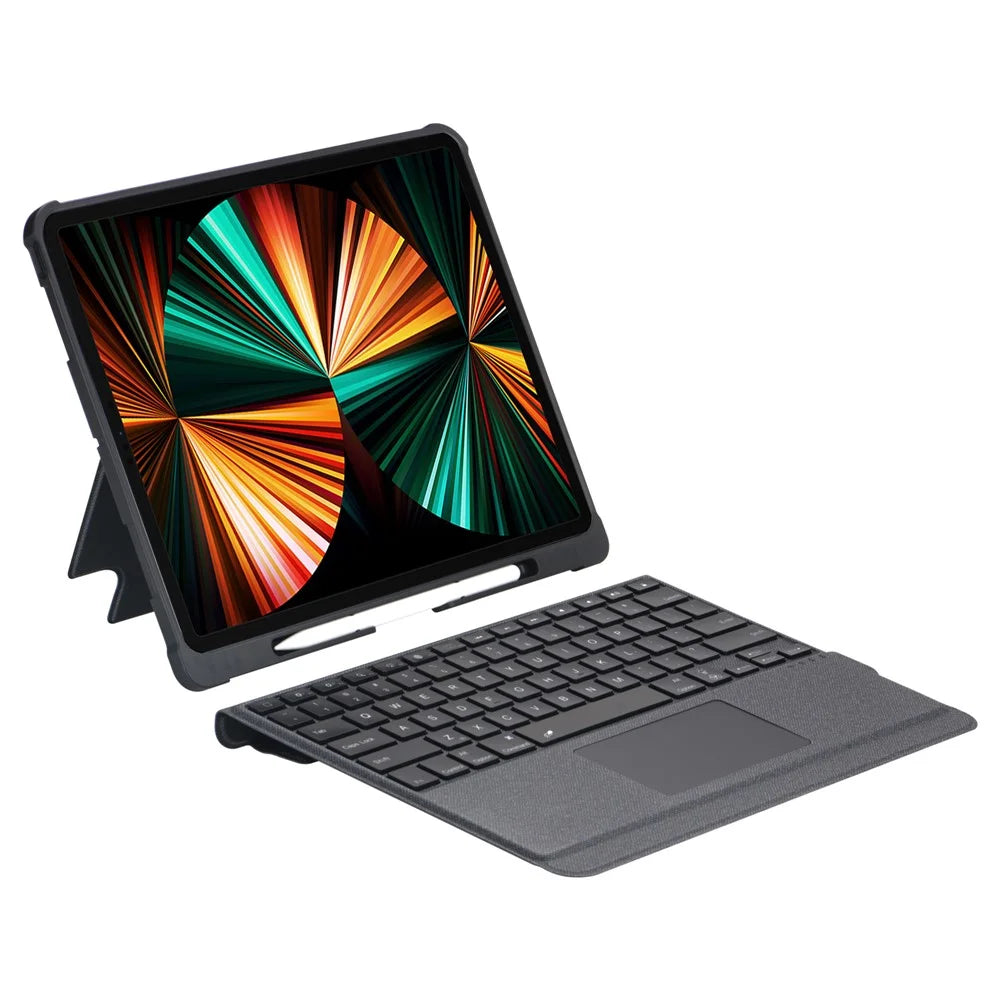 T5310D-3 For iPad Pro 13 (2025) / (2024) Bluetooth-compatible Keyboard Case Leather Protective Back Cover Backlit Keyboard with Touchpad - 1