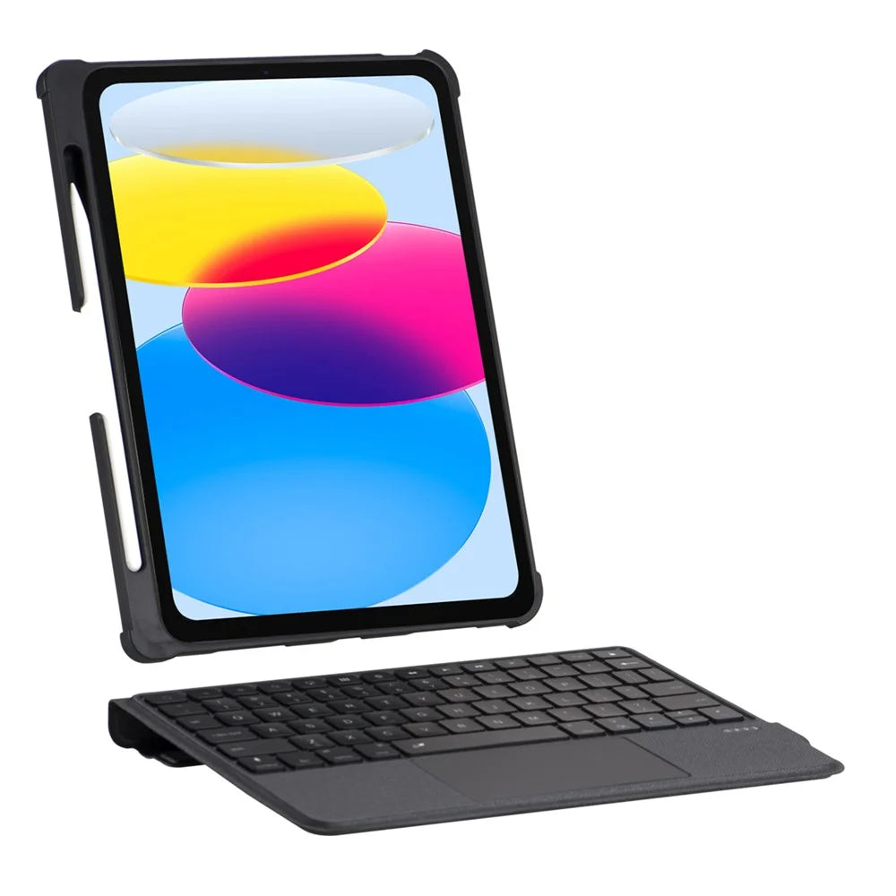 T5308D-3 For iPad (2025) / 10.9 (2022) Bluetooth-Compatible Keyboard Case Leather Protective Back Cover Backlit Keyboard with Touchpad - 2