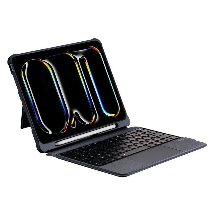 T5304D-3 For iPad Pro 11 (2024) Bluetooth-compatible Keyboard Case Leather Protective Cover Backlit Keyboard with Touchpad - 3