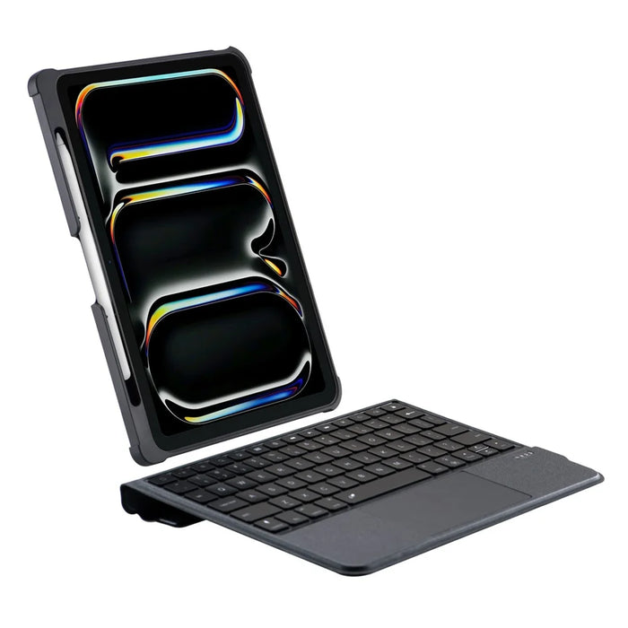 T5304D-3 For iPad Pro 11 (2024) Bluetooth-compatible Keyboard Case Leather Protective Cover Backlit Keyboard with Touchpad - 4