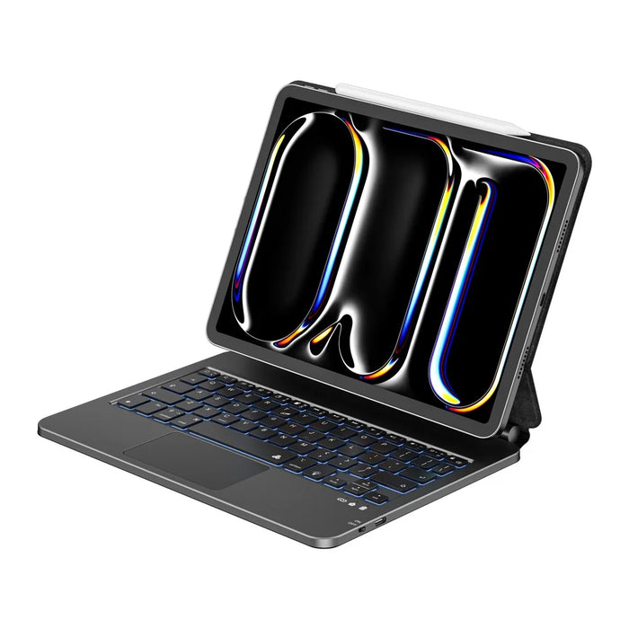 WIWU MK-003 For iPad Pro 11 (2024) Bluetooth-compatible Keyboard Case PU Protective Cover Backlit Magic Keyboard - 5