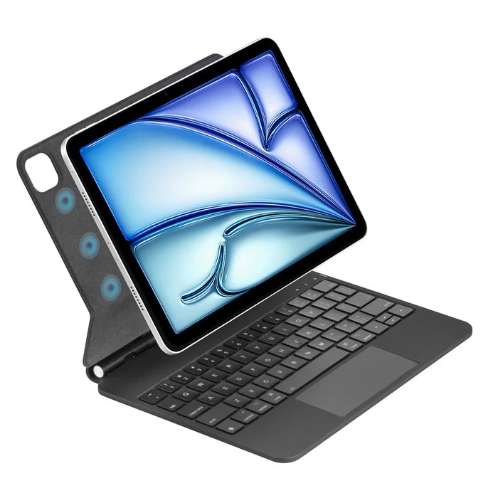 WIWU MK-002 Bluetooth-Compatible Keyboard for iPad Pro 11 (2024) / Air 11 (2026) / (2025) / (2024) / iPad (2025) / 10.9 (2022) Leather Stand Case - 1