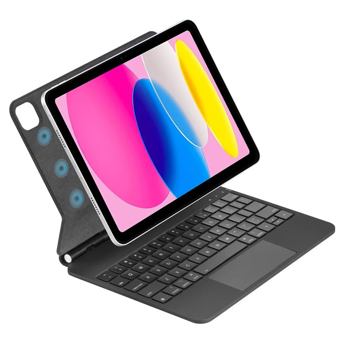 WIWU MK-002 For iPad (2025) / 10.9 (2022) Bluetooth-Compatible Keyboard Magnetic Leather Tablet Stand Case - 1