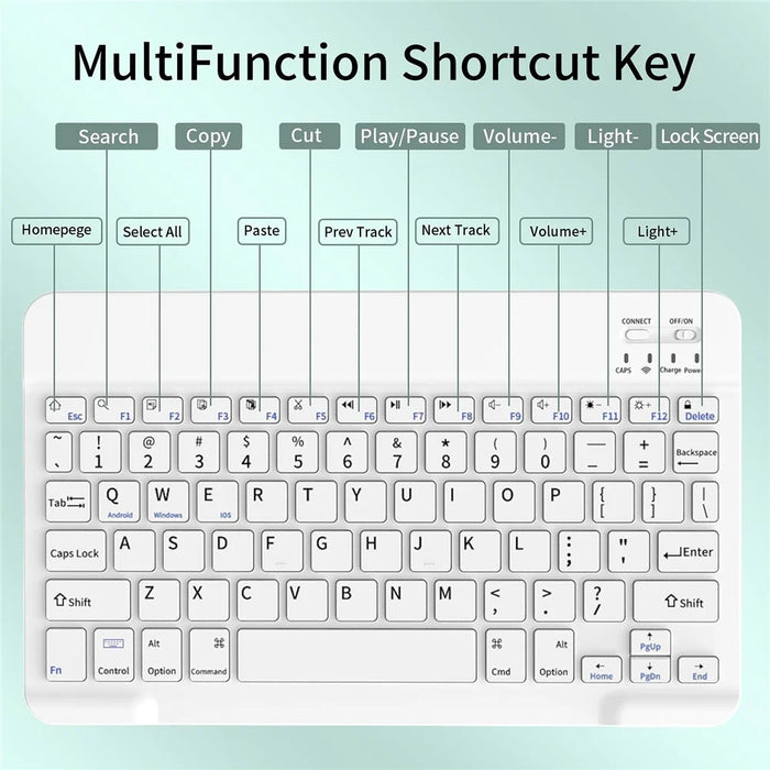 WK-1109 For iPad (2025) / 10.9 (2022) Leather Tablet Stand Cover + Magnetic Bluetooth-Compatible Keyboard - Black - 5