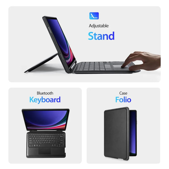 DUX DUCIS For Samsung Galaxy Tab S10+ / S9 FE+ / S9+  Leather Tablet Case with Magnetic Detachable Keyboard - 5