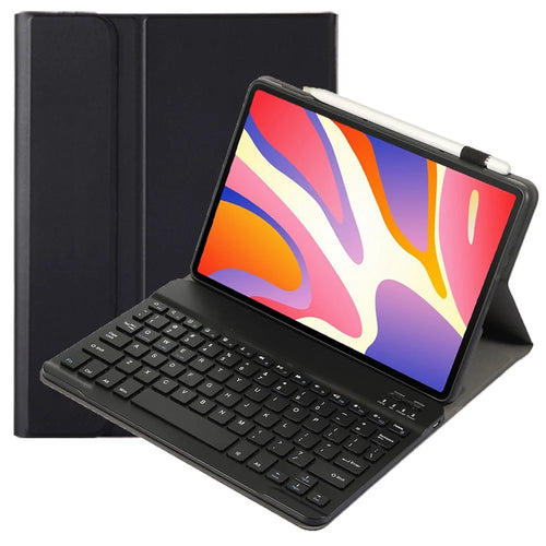 AH17 For Huawei MatePad 11.5 Protective Case with Removable Bluetooth-compatible Keyboard Anti-Drop Leather Stand Cover - Black - 1
