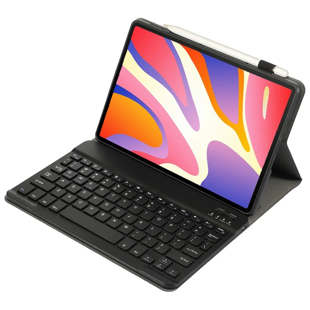 AH17 For Huawei MatePad 11.5 Protective Case with Removable Bluetooth-compatible Keyboard Anti-Drop Leather Stand Cover - Black - 3