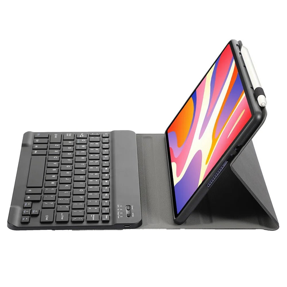 AH17 For Huawei MatePad 11.5 Protective Case with Removable Bluetooth-compatible Keyboard Anti-Drop Leather Stand Cover - Black - 4