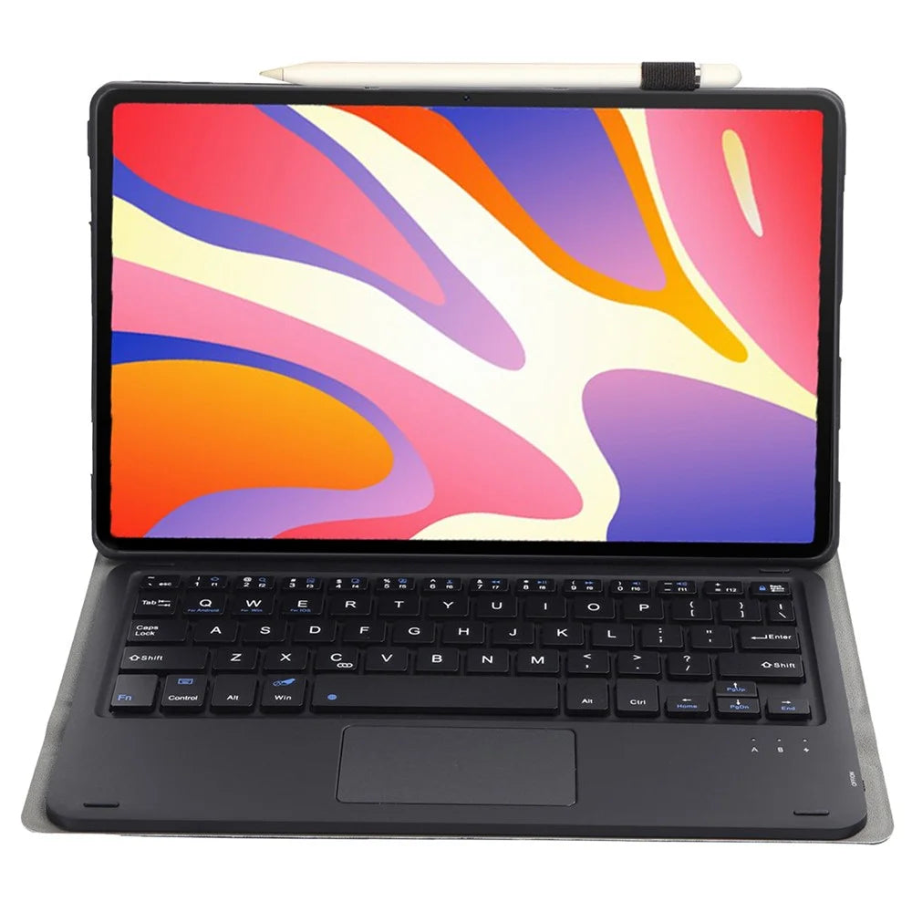AH17-A For Huawei MatePad 11.5 Leather Tablet Case + Detachable Bluetooth-compatible Keyboard with Touchpad - Black - 2
