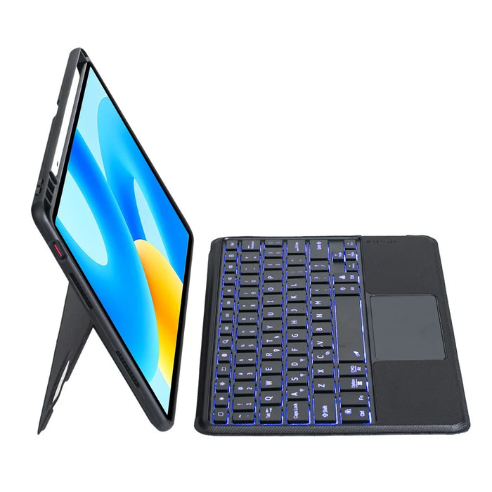 TH17-AS For Huawei Qingyun C5 (2nd Gen) / Matepad Air 11.5 inch (2023) / MatePad 11.5 Leather Stand Cover + Backlit Touchpad Bluetooth-compatible Keyboard - 2