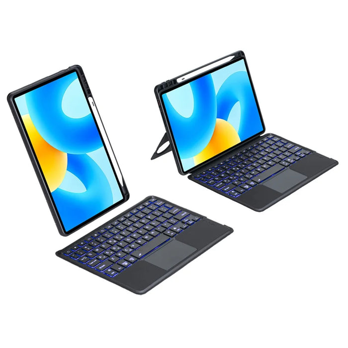 TH17-AS For Huawei Qingyun C5 (2nd Gen) / Matepad Air 11.5 inch (2023) / MatePad 11.5 Leather Stand Cover + Backlit Touchpad Bluetooth-compatible Keyboard - 6