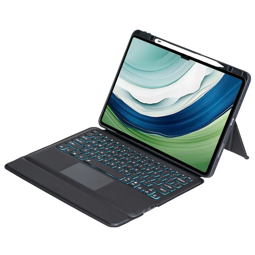 TH18-AS For Huawei MatePad Pro 13.2 Leather Stand Cover + Backlit Touchpad Bluetooth-compatible Keyboard - 1