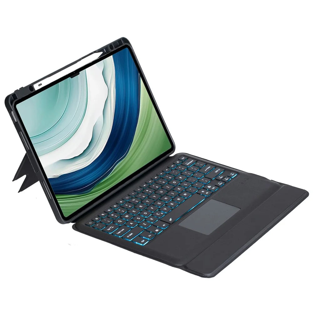 TH18-AS For Huawei MatePad Pro 13.2 Leather Stand Cover + Backlit Touchpad Bluetooth-compatible Keyboard - 3