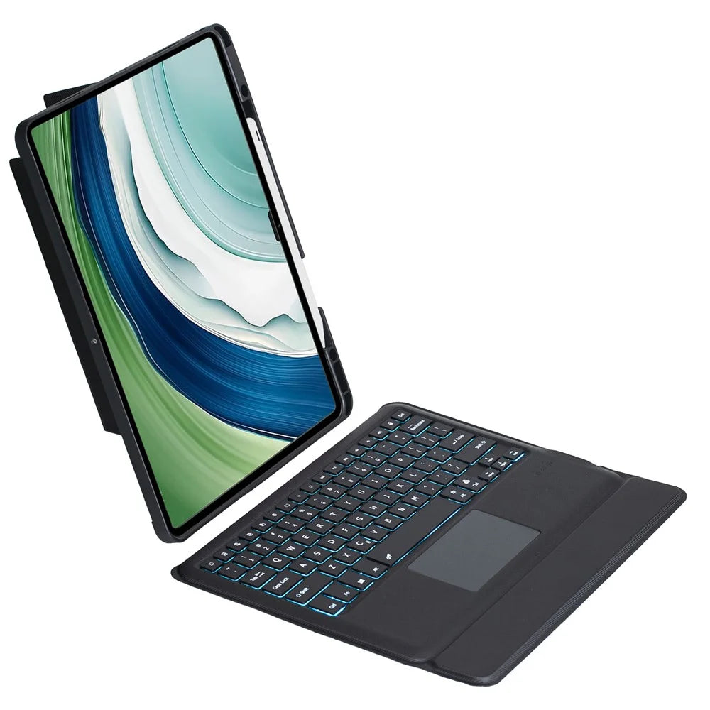 TH18-AS For Huawei MatePad Pro 13.2 Leather Stand Cover + Backlit Touchpad Bluetooth-compatible Keyboard - 4