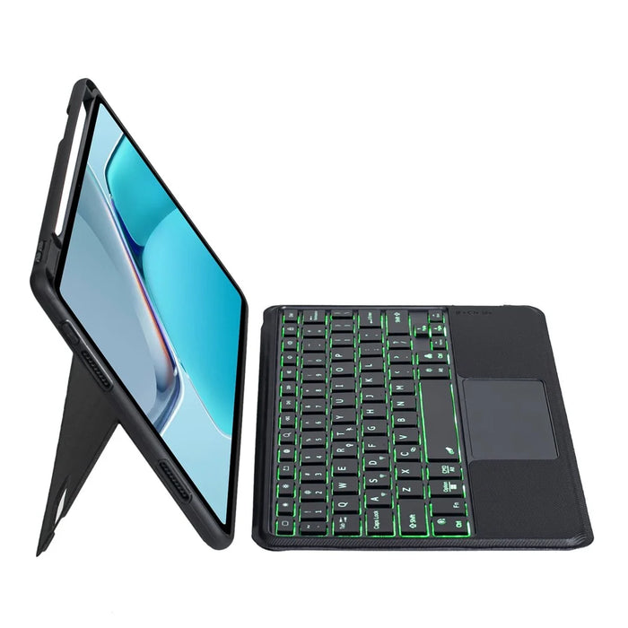 THW11-AS For Huawei MatePad 11 (2021) Leather Stand Cover + Backlit Touchpad Bluetooth-compatible Keyboard - 3