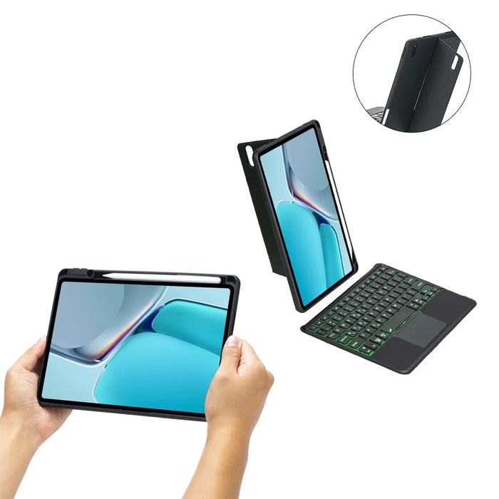 THW11-AS For Huawei MatePad 11 (2021) Leather Stand Cover + Backlit Touchpad Bluetooth-compatible Keyboard - 6