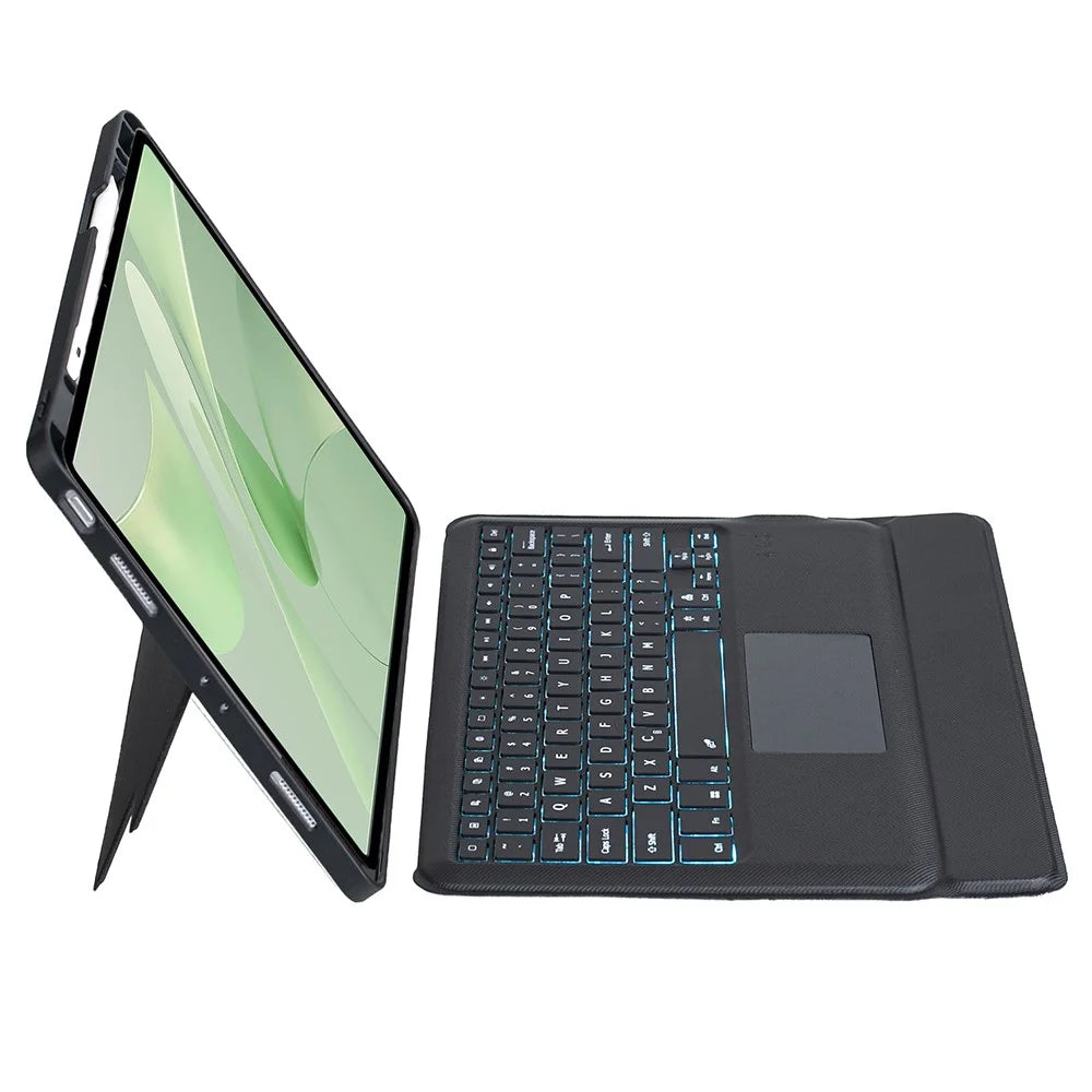 TH23-AS For Huawei MatePad 12 X / Matepad Air (2024) Leather Stand Cover + Backlit Touchpad Bluetooth-compatible Keyboard - 1