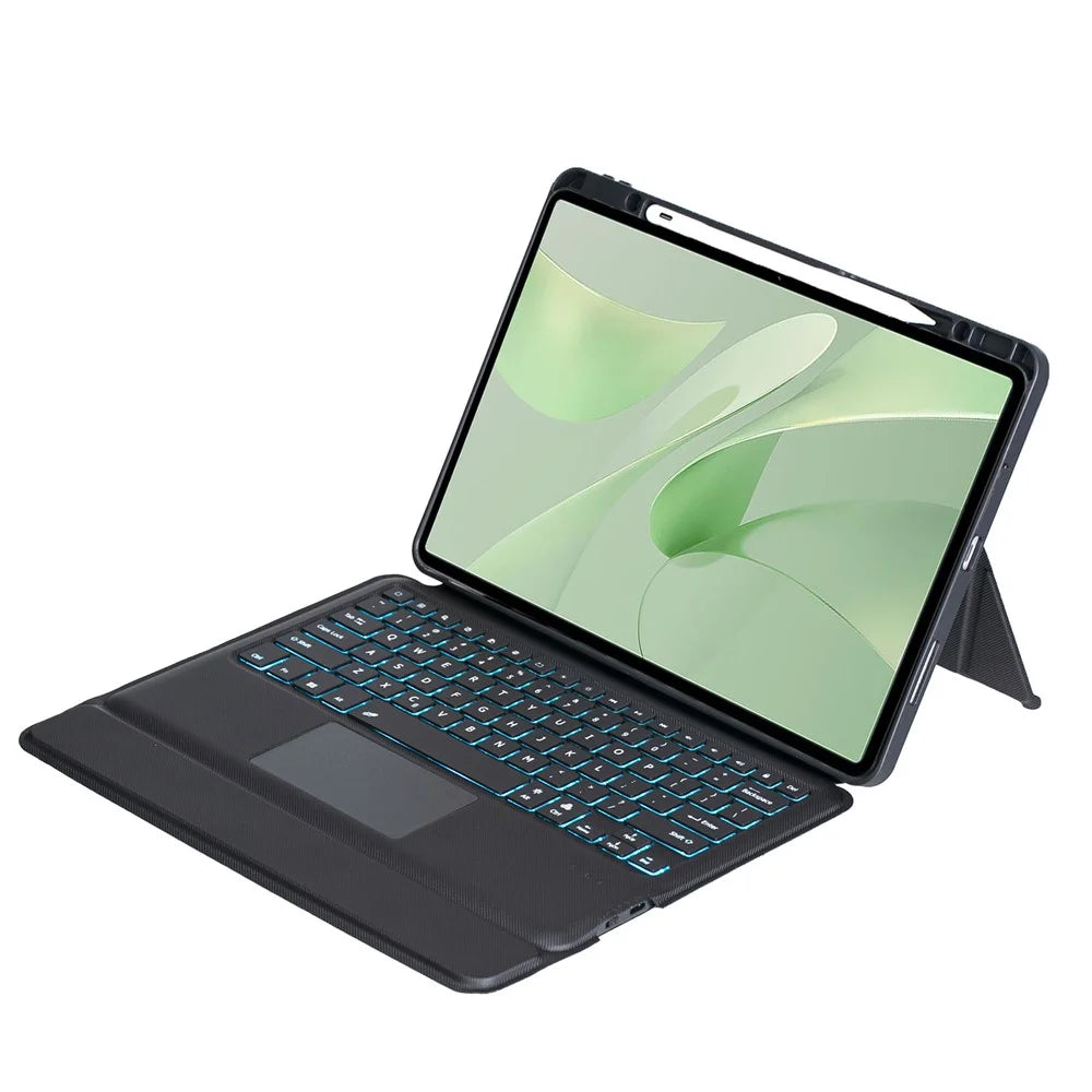 TH23-AS For Huawei MatePad 12 X / Matepad Air (2024) Leather Stand Cover + Backlit Touchpad Bluetooth-compatible Keyboard - 2