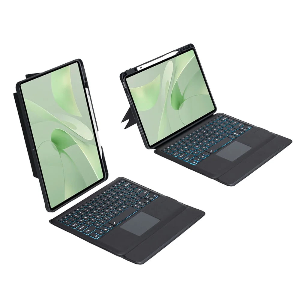 TH23-AS For Huawei MatePad 12 X / Matepad Air (2024) Leather Stand Cover + Backlit Touchpad Bluetooth-compatible Keyboard - 5