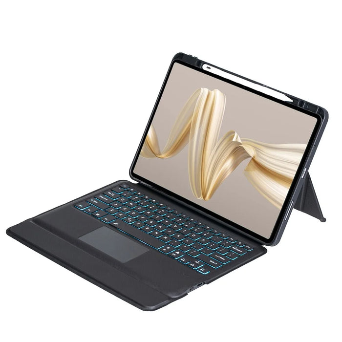 TH24-AS For Huawei MatePad Pro 12.2 (2024) Leather Stand Cover + Backlit Touchpad Bluetooth-compatible Keyboard - 2