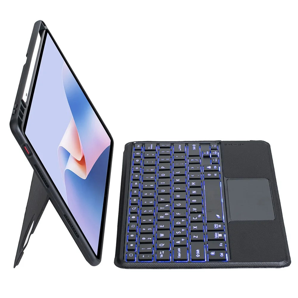 TH20-AS For Huawei MatePad 11.5 S (2024) Leather Stand Cover + Backlit Touchpad Bluetooth-compatible Keyboard - 1