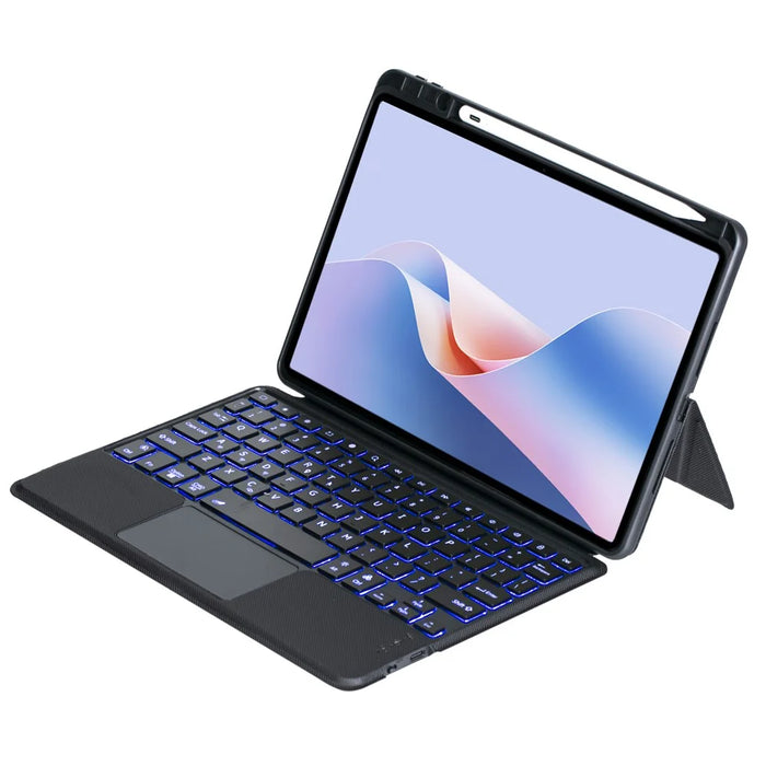 TH20-AS For Huawei MatePad 11.5 S (2024) Leather Stand Cover + Backlit Touchpad Bluetooth-compatible Keyboard - 2