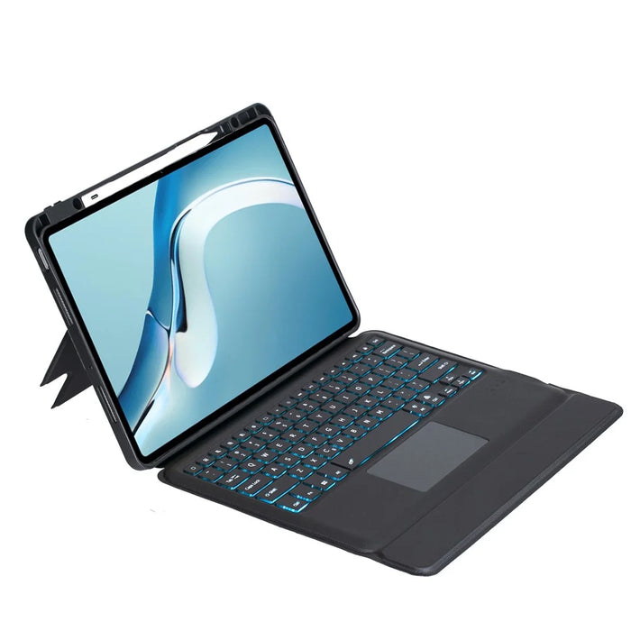 TH126-AS For Huawei MatePad Pro 12.6 (2024) / (2021) Leather Stand Cover + Backlit Touchpad Bluetooth-compatible Keyboard - 5