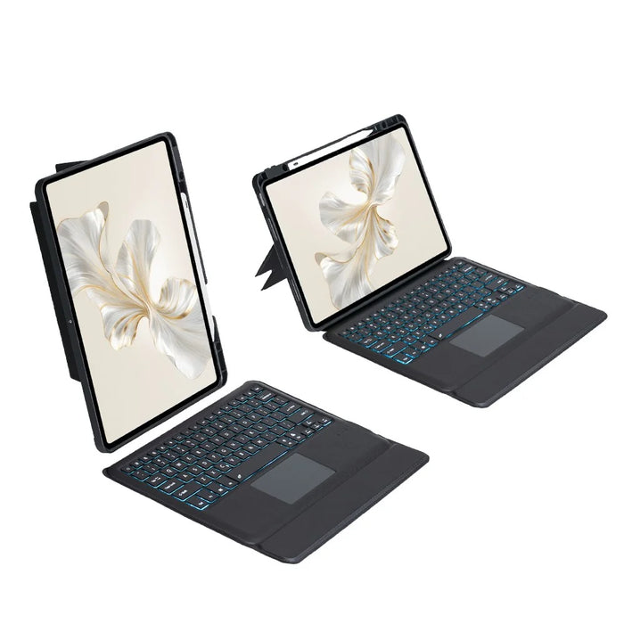 THV8-AS For Honor Pad 9 Pro / Pad V8 Pro Leather Stand Cover + Backlit Touchpad Bluetooth-compatible Keyboard - 2