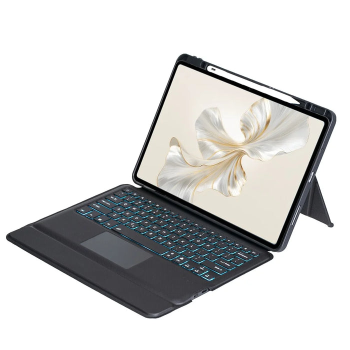 THV8-AS For Honor Pad 9 Pro / Pad V8 Pro Leather Stand Cover + Backlit Touchpad Bluetooth-compatible Keyboard - 4
