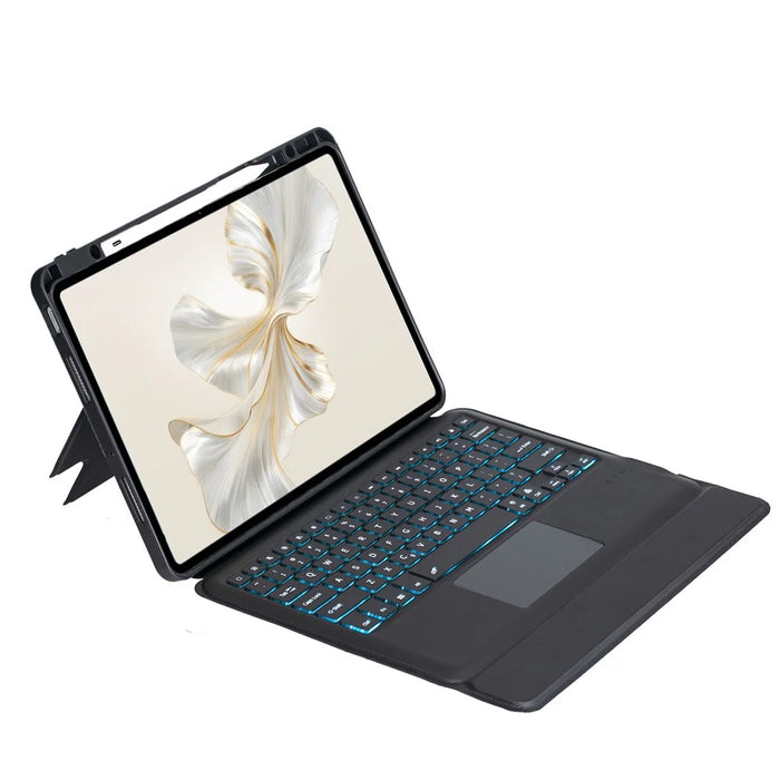 THV8-AS For Honor Pad 9 Pro / Pad V8 Pro Leather Stand Cover + Backlit Touchpad Bluetooth-compatible Keyboard - 5