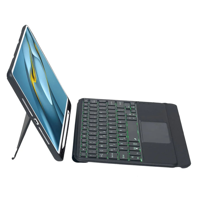 TH109-AS Keyboard Case for Huawei MatePad Pro 10.8 (2021) / (2019) / MatePad Pro 10.8 5G (2019) Leather Stand Cover + Backlit Touchpad Bluetooth-compatible Keyboard - 1