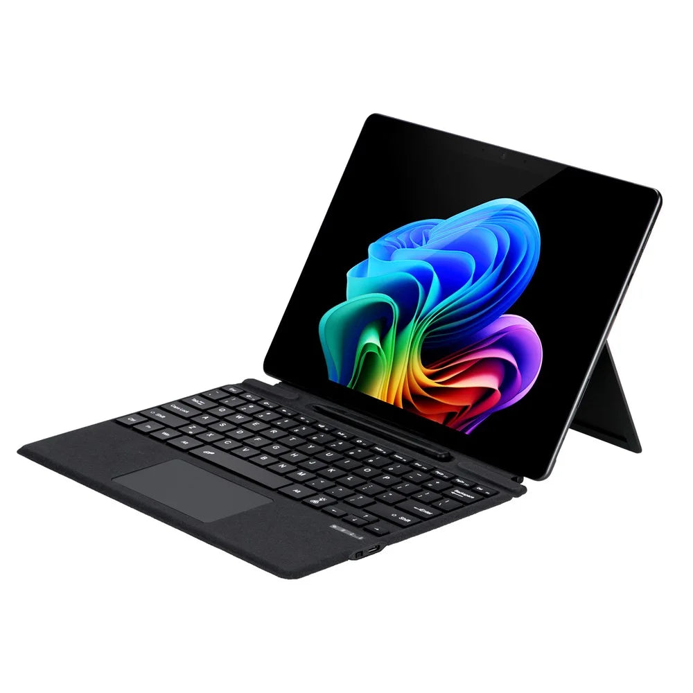 2089D Colorful Backlight Bluetooth-compatible Keyboard for Microsoft Surface Pro 11  /  10  /  9  /  8  /  X - Black - 1