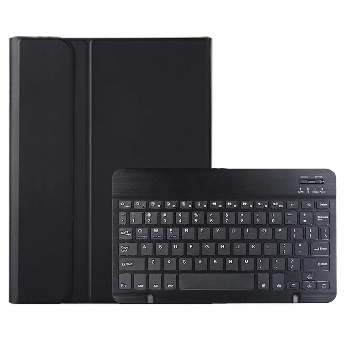 AM25 For Lenovo Xiaoxin Pad 11 2024 Leather+TPU Tablet Cover with Bluetooth-compatible Keyboard - Black - 1