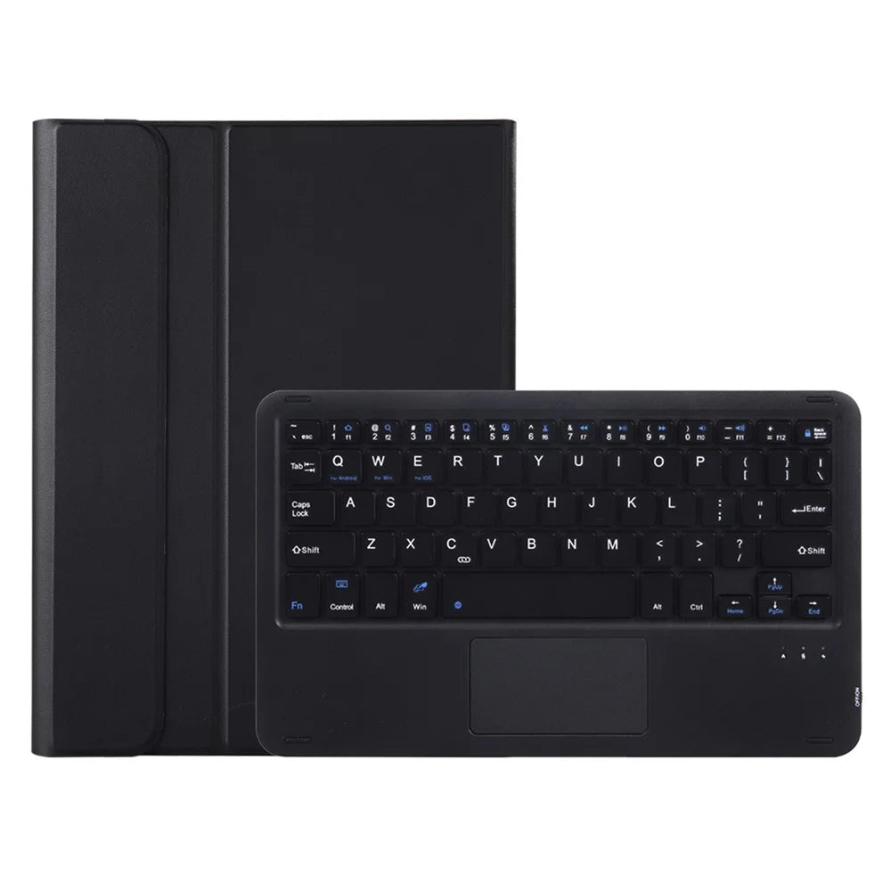 AM25-A For Lenovo Xiaoxin Pad 11 2024 Leather Tablet Cover with Touchpad Bluetooth-compatible Keyboard - Black - 1