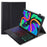 AM25-AS For Lenovo Xiaoxin Pad 11 2024 Leather Tablet Cover with Backlit Bluetooth-compatible Keyboard - Black - 4